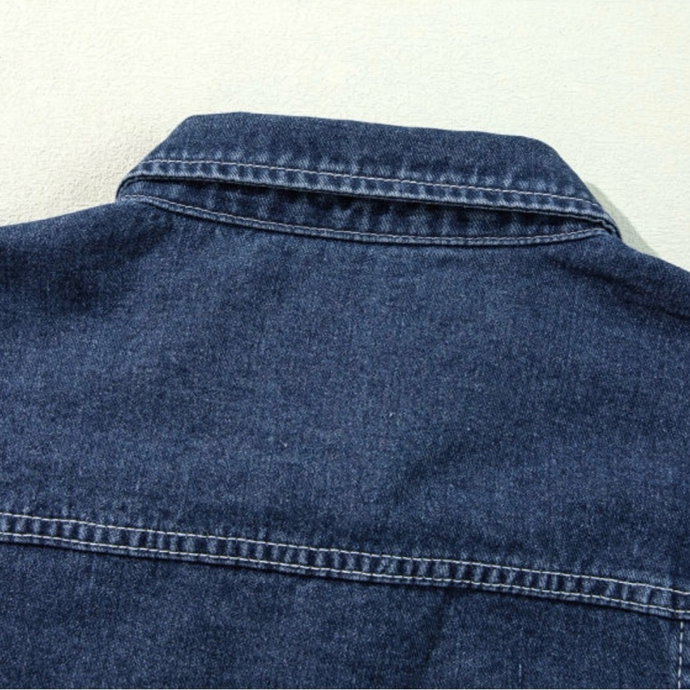 LAST ONE Ruffled Denim Jacket - Picture 12 of 14